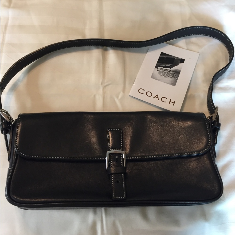 Coach Black East Hampton Leather Shoulder Bag